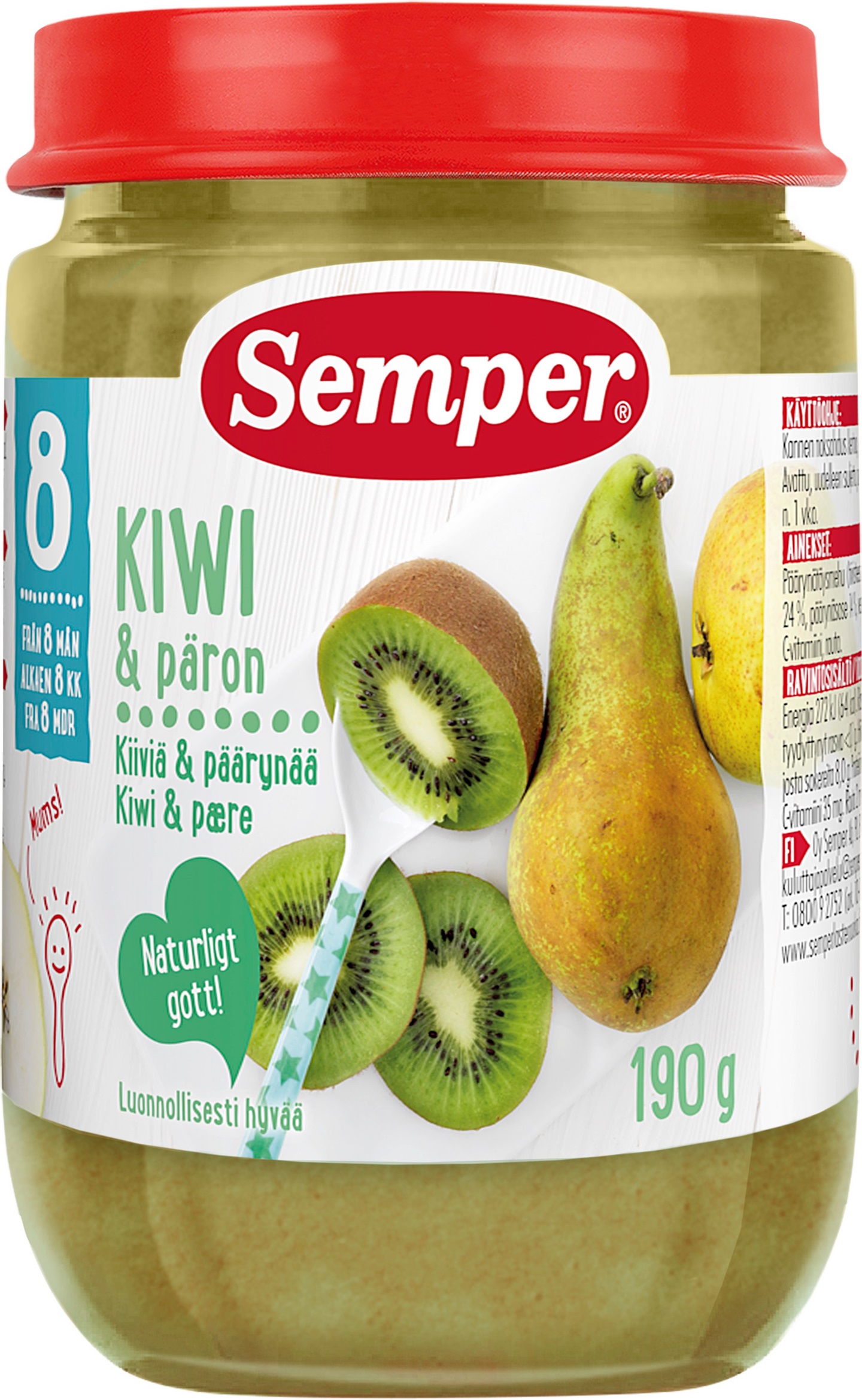 Semper kiwi and pear from190g 8 months 